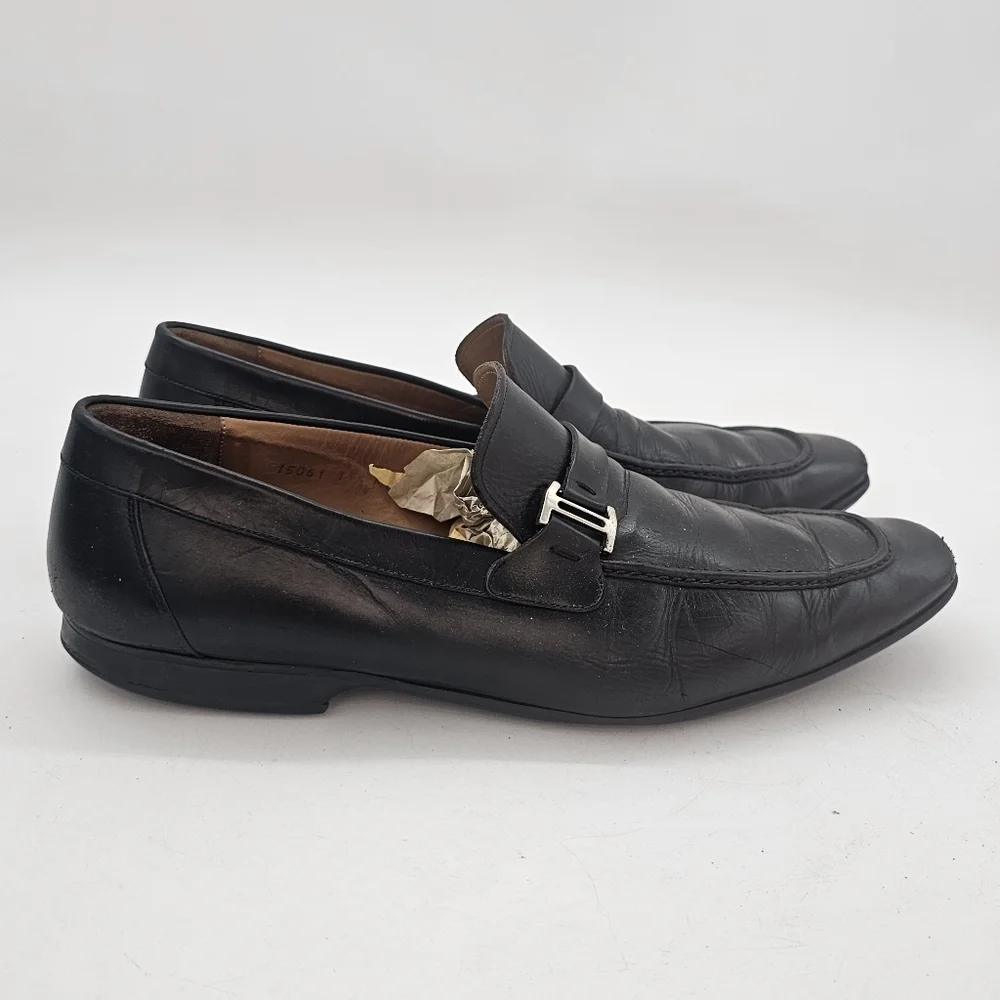 Magnanni Lino Buckle Loafers – Men’s Size 11.5 Black Leather , Made In SPAIN